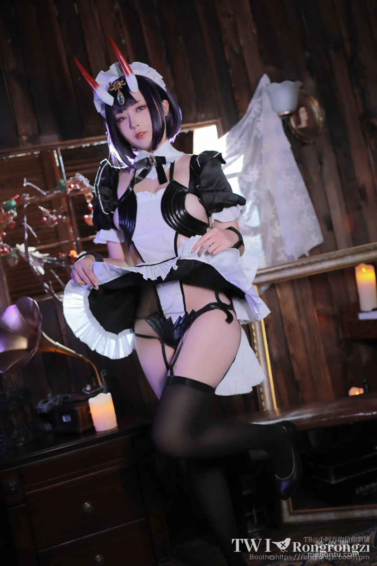 [Web Idol COSER Photo] Xiaorong Zaigu Gugu, Shuten Douji Maid photo 26
