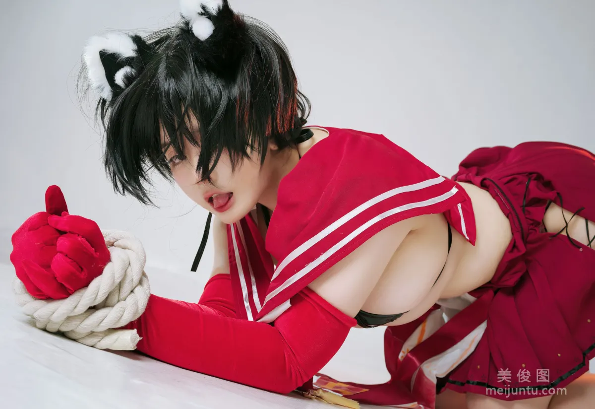 [Web Idol COSER Photos] NinJA Azhaizhai - Tsubaki photo 34