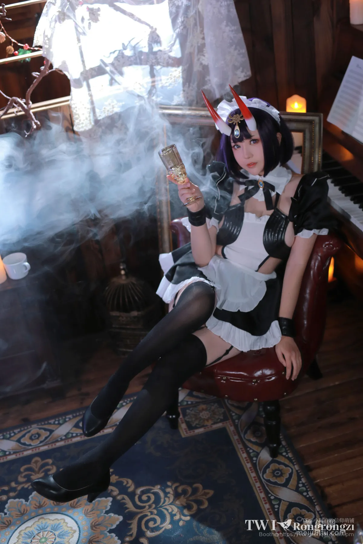 [Web Idol COSER Photo] Xiaorong Zaigu Gugu, Shuten Douji Maid photo 6
