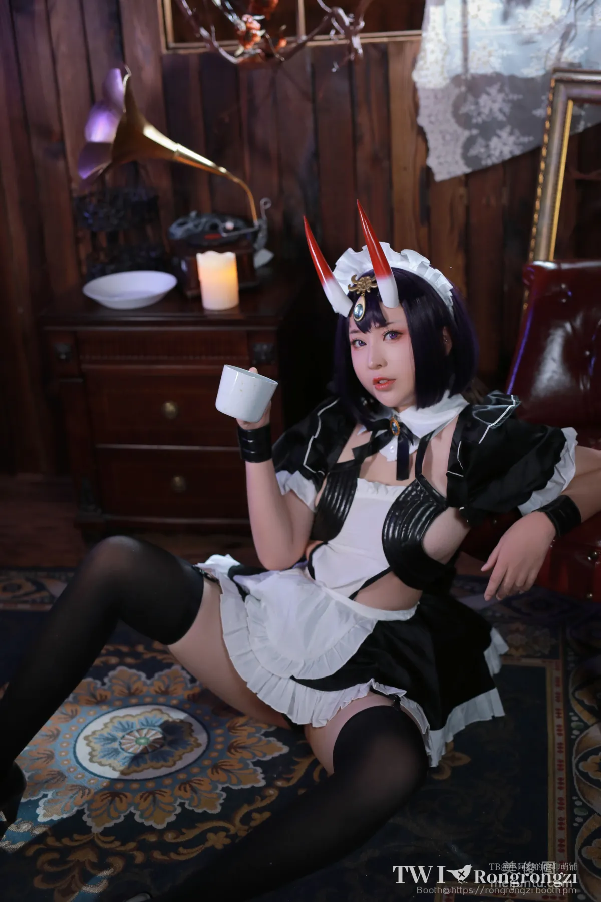 [Web Idol COSER Photo] Xiaorong Zaigu Gugu, Shuten Douji Maid photo 41