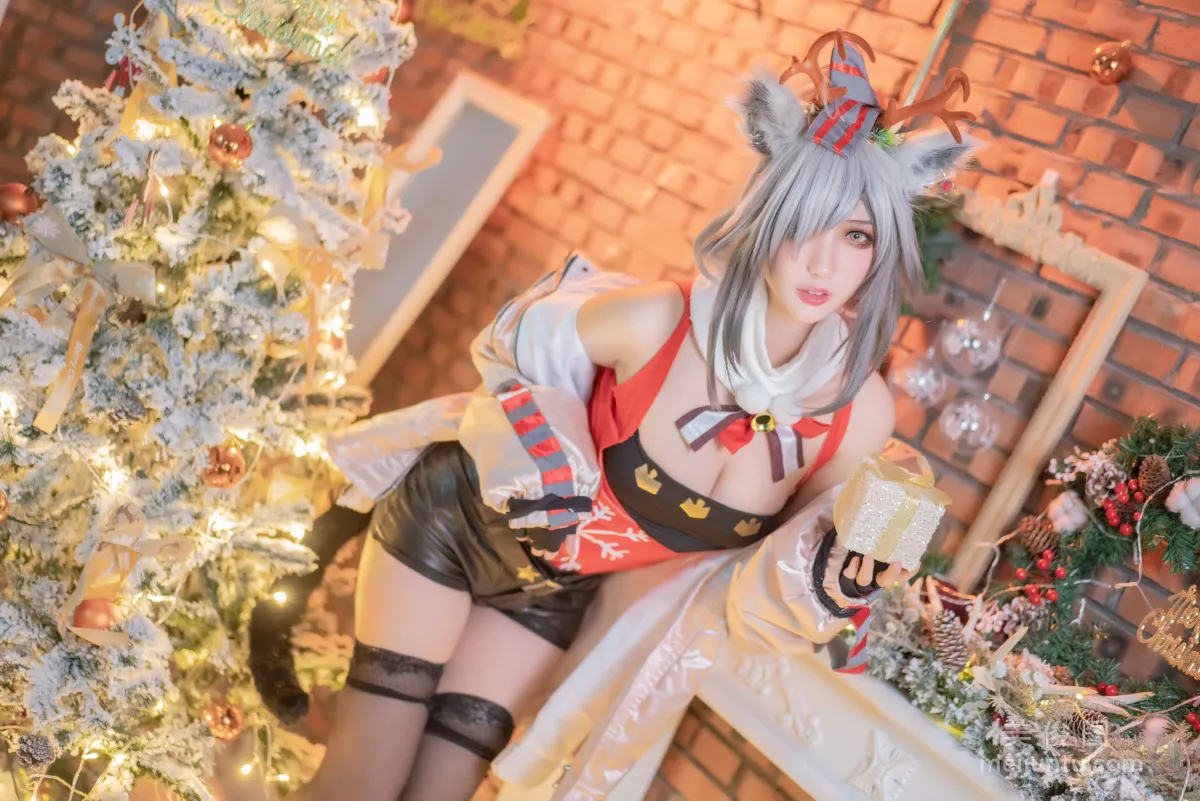 [Web Idols COSER Photos] Zhouji Shike Aitu Tu, Christmas Black Stockings Beast Ears photo 14