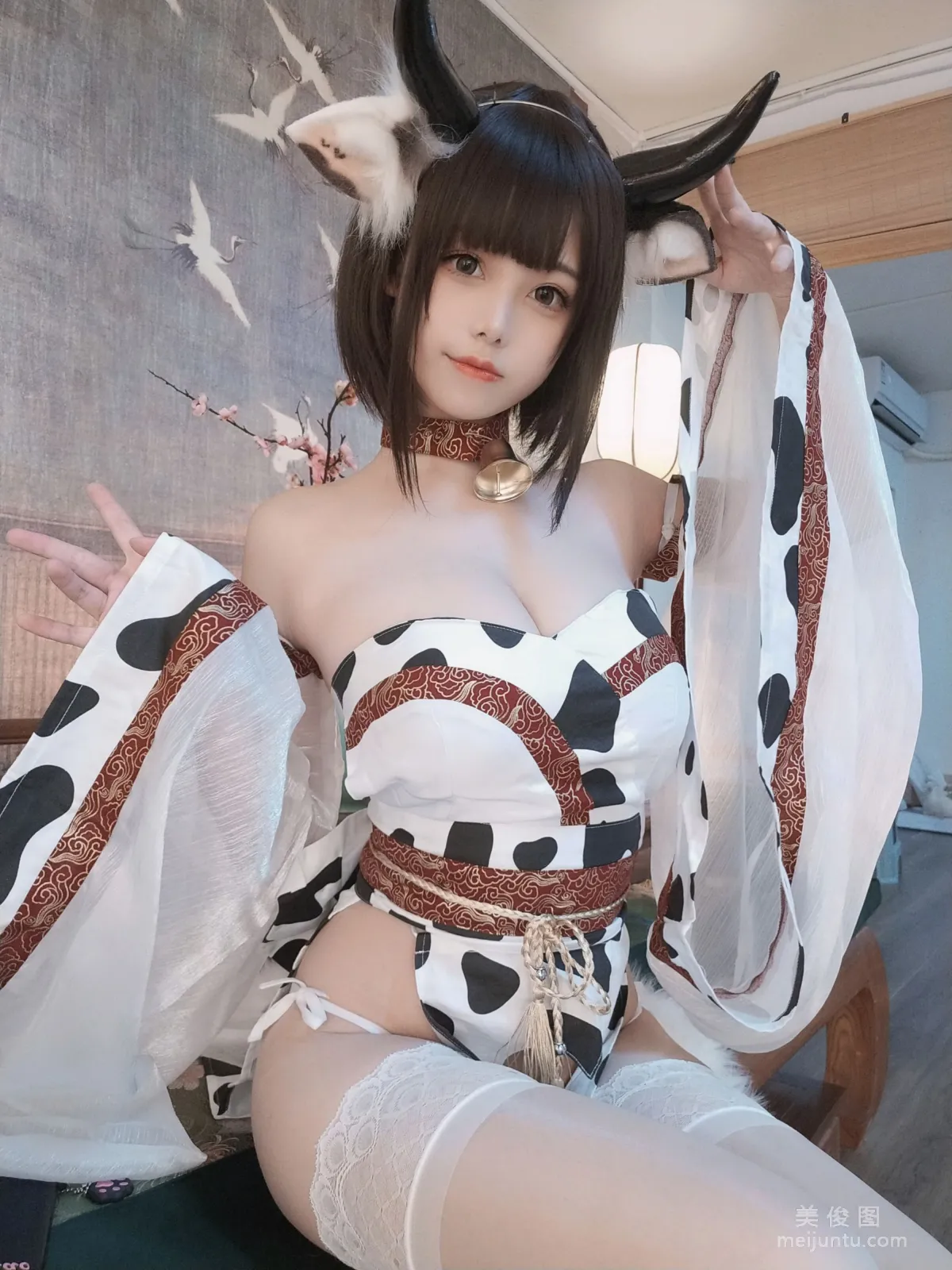 [Web Idols COSER Photo] Cute Young Girl Mizhi Maoqiu - Cow photo 4