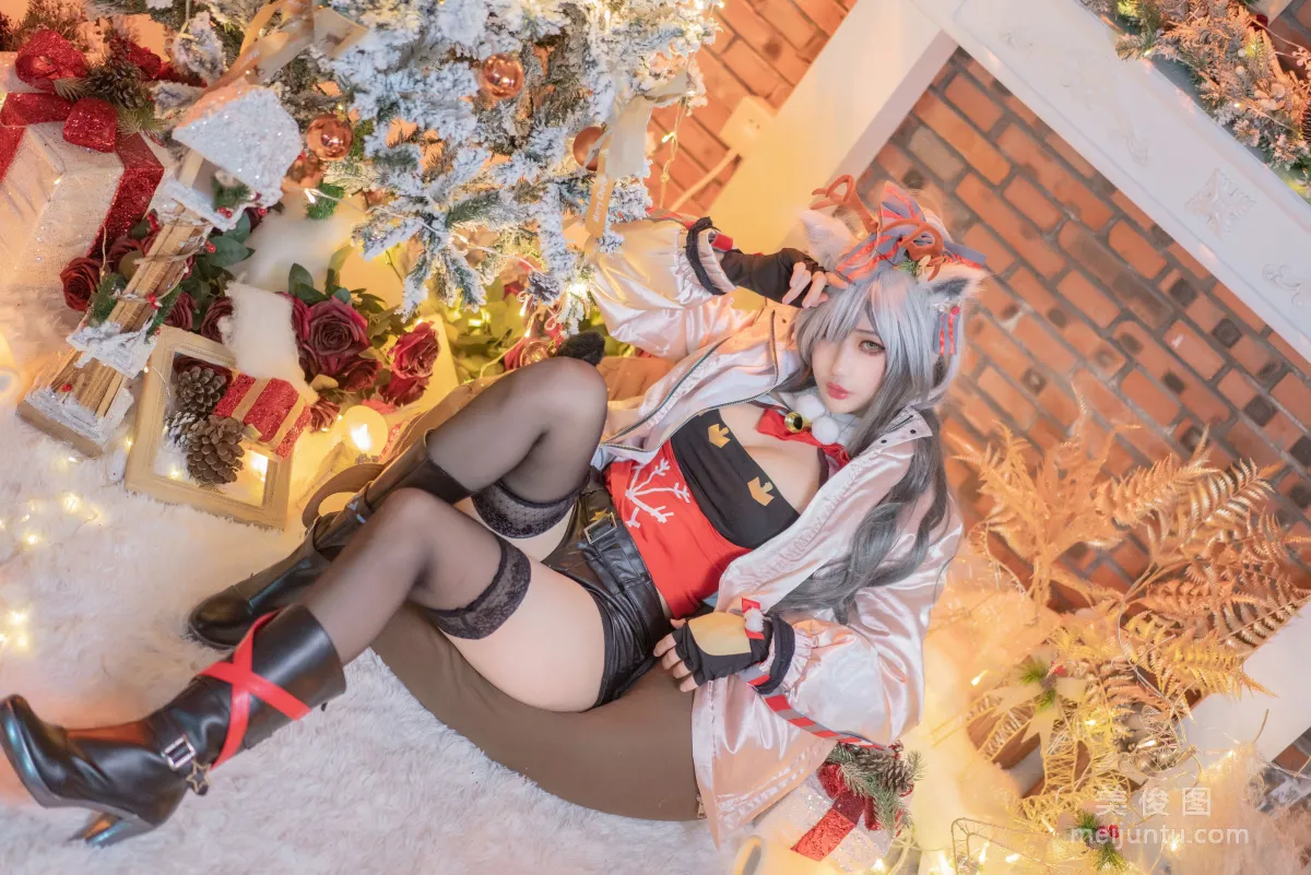 [Web Idols COSER Photos] Zhouji Shike Aitu Tu, Christmas Black Stockings Beast Ears photo 18