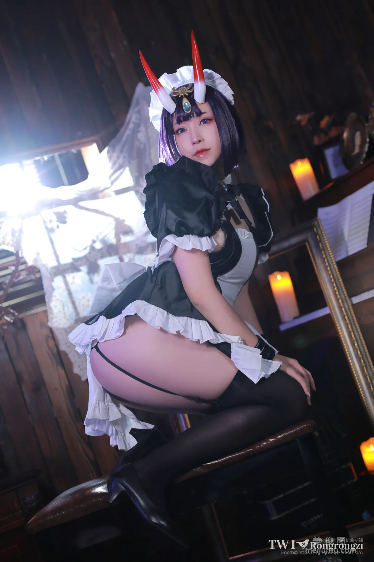 [Web Idol COSER Photo] Xiaorong Zaigu Gugu, Shuten Douji Maid photo 11
