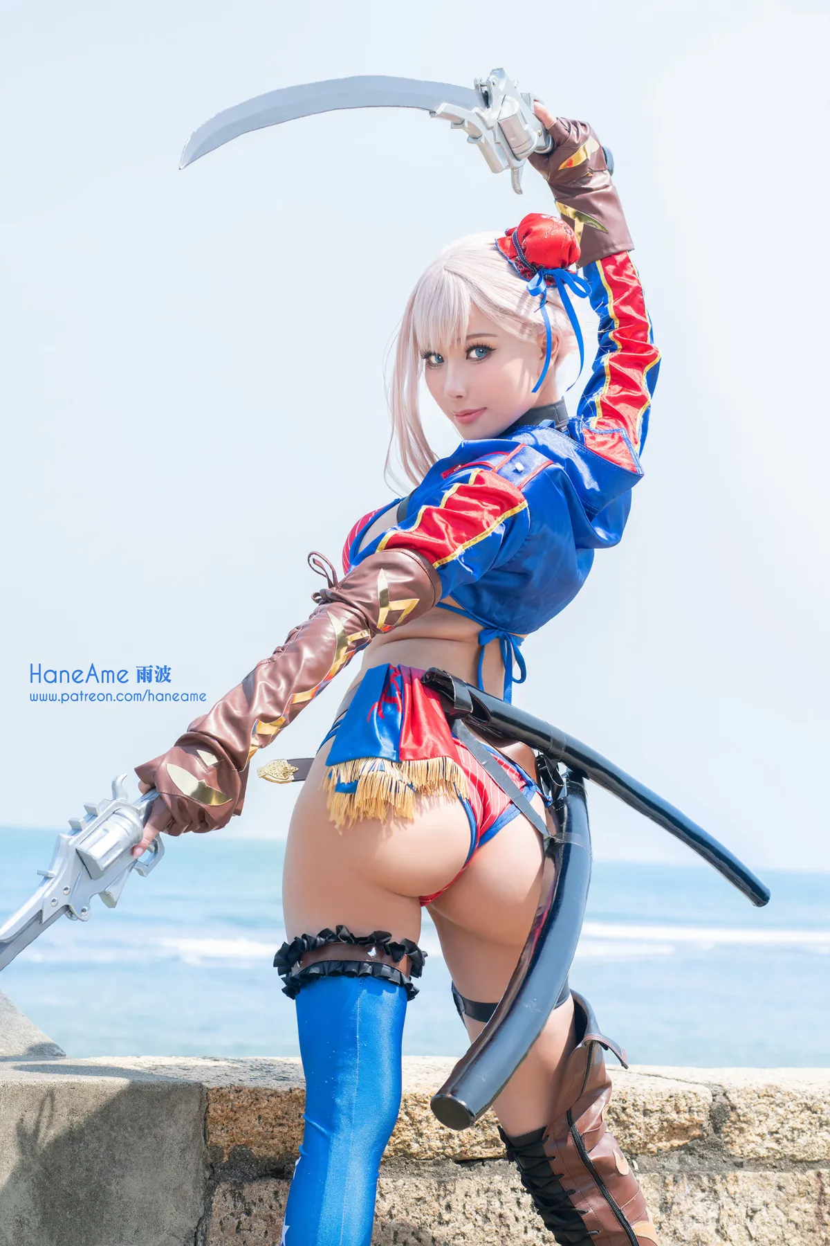 [Web Idols Coser Photos] Hane Ame Yubo - Musashi Swimsuit Set photo 6