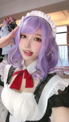 [網紅COSER寫真] 動漫博主阿包也是兔娘 - 女仆 套圖