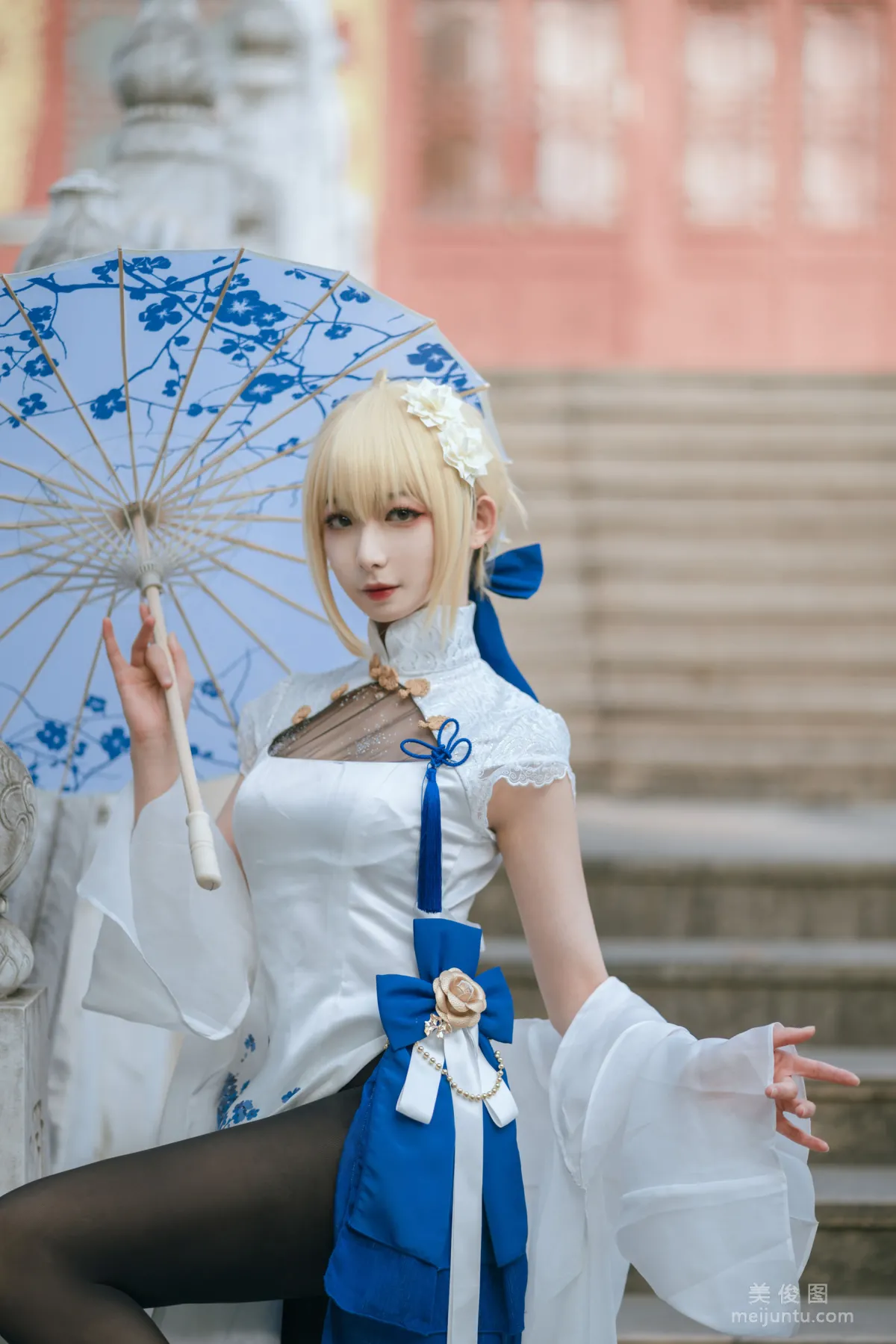 [Web Idols Coser Photos] Anime Blogger Fengjiangjiang v, saber qipao Set photo 6