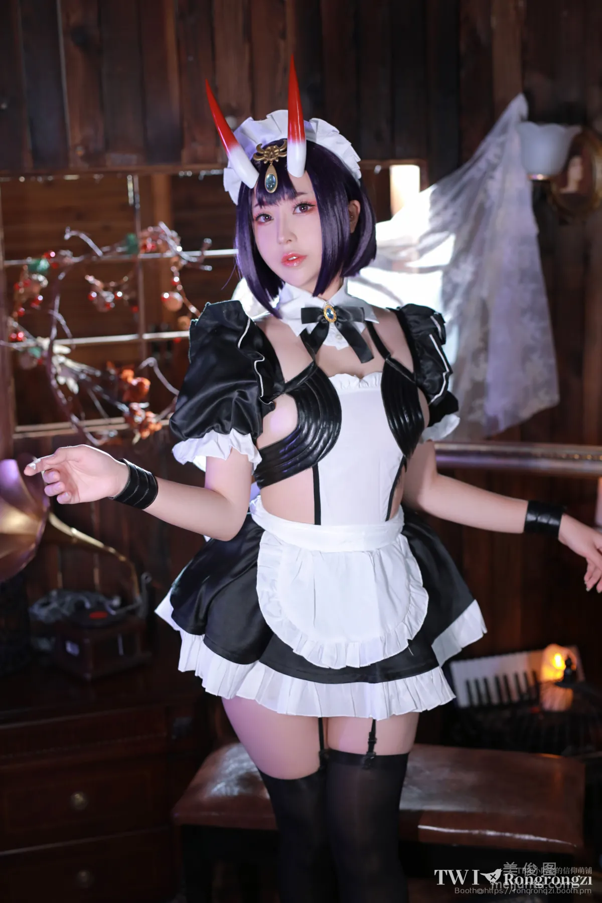 [Web Idol COSER Photo] Xiaorong Zaigu Gugu, Shuten Douji Maid photo 8