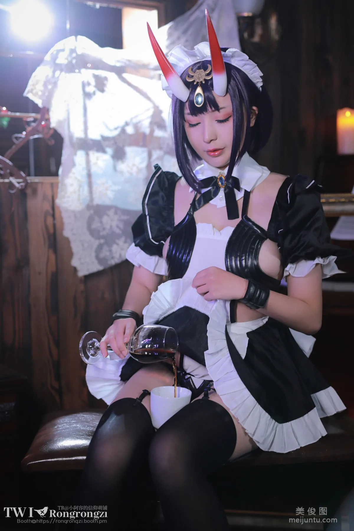 [Web Idol COSER Photo] Xiaorong Zaigu Gugu, Shuten Douji Maid photo 18