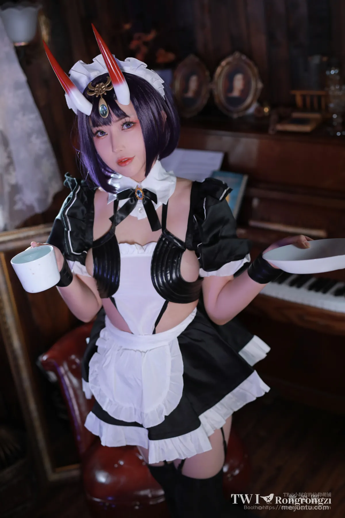 [Web Idol COSER Photo] Xiaorong Zaigu Gugu, Shuten Douji Maid photo 43