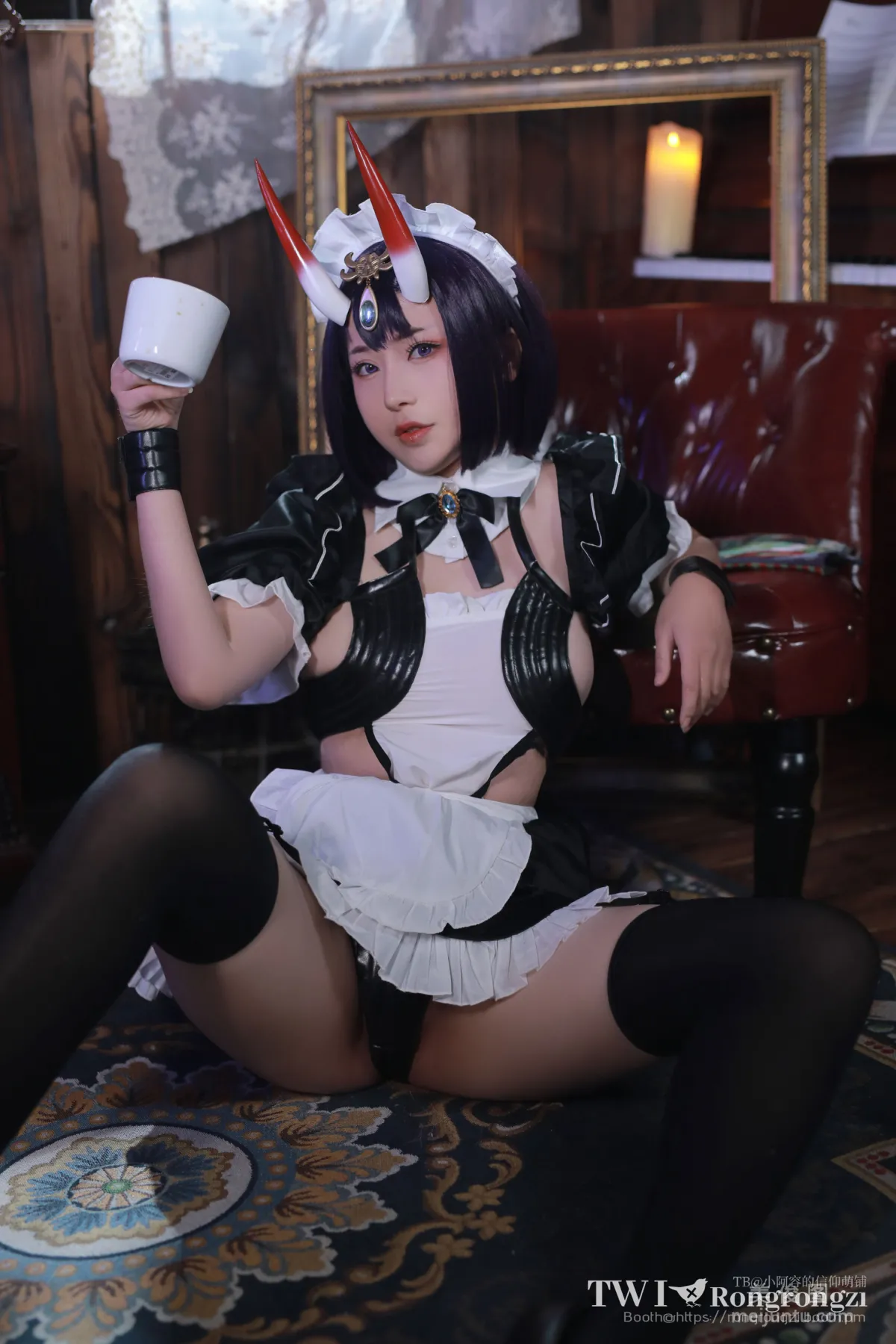 [Web Idol COSER Photo] Xiaorong Zaigu Gugu, Shuten Douji Maid photo 40
