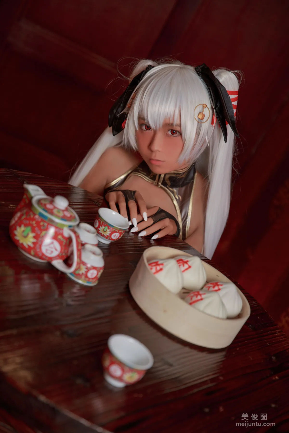 [Web Idols COSER Photo] Anime Blogger G44 Buhui Shoushang, Brown Qipao Girl Set photo 3
