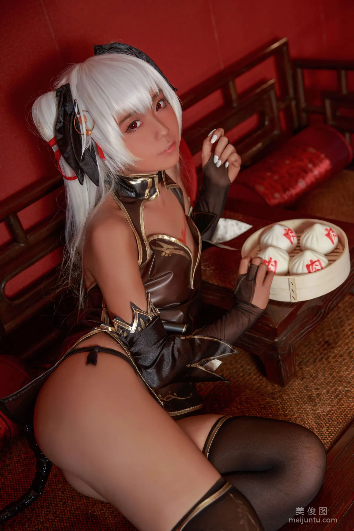 [Web Idols COSER Photo] Anime Blogger G44 Buhui Shoushang, Brown Qipao Girl Set photo 8