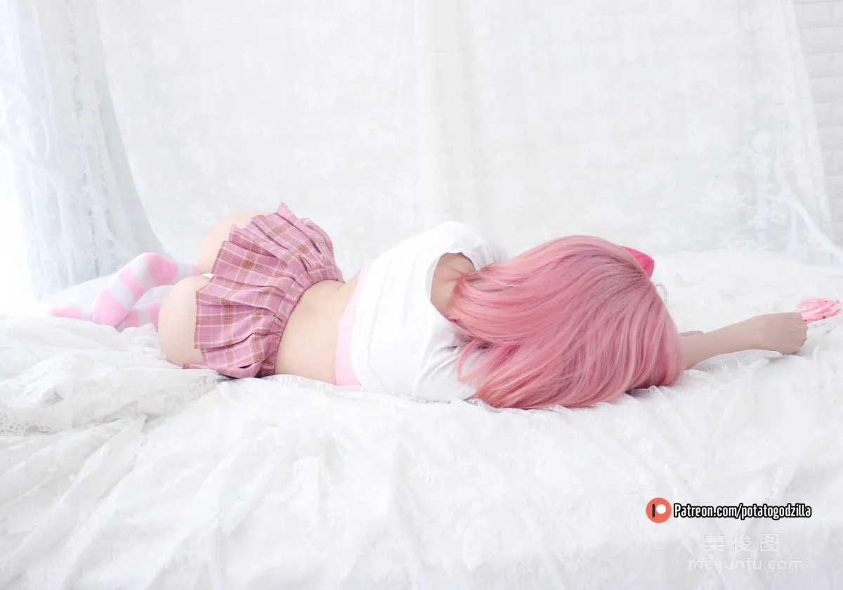 Coser Girl Potato Godzilla - Pink Casual Set photo 19