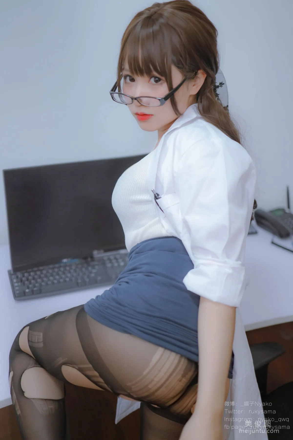[Web Idols COSER Photo] Cute Girl Nyako Miaozi, Secret Ward Set photo 45