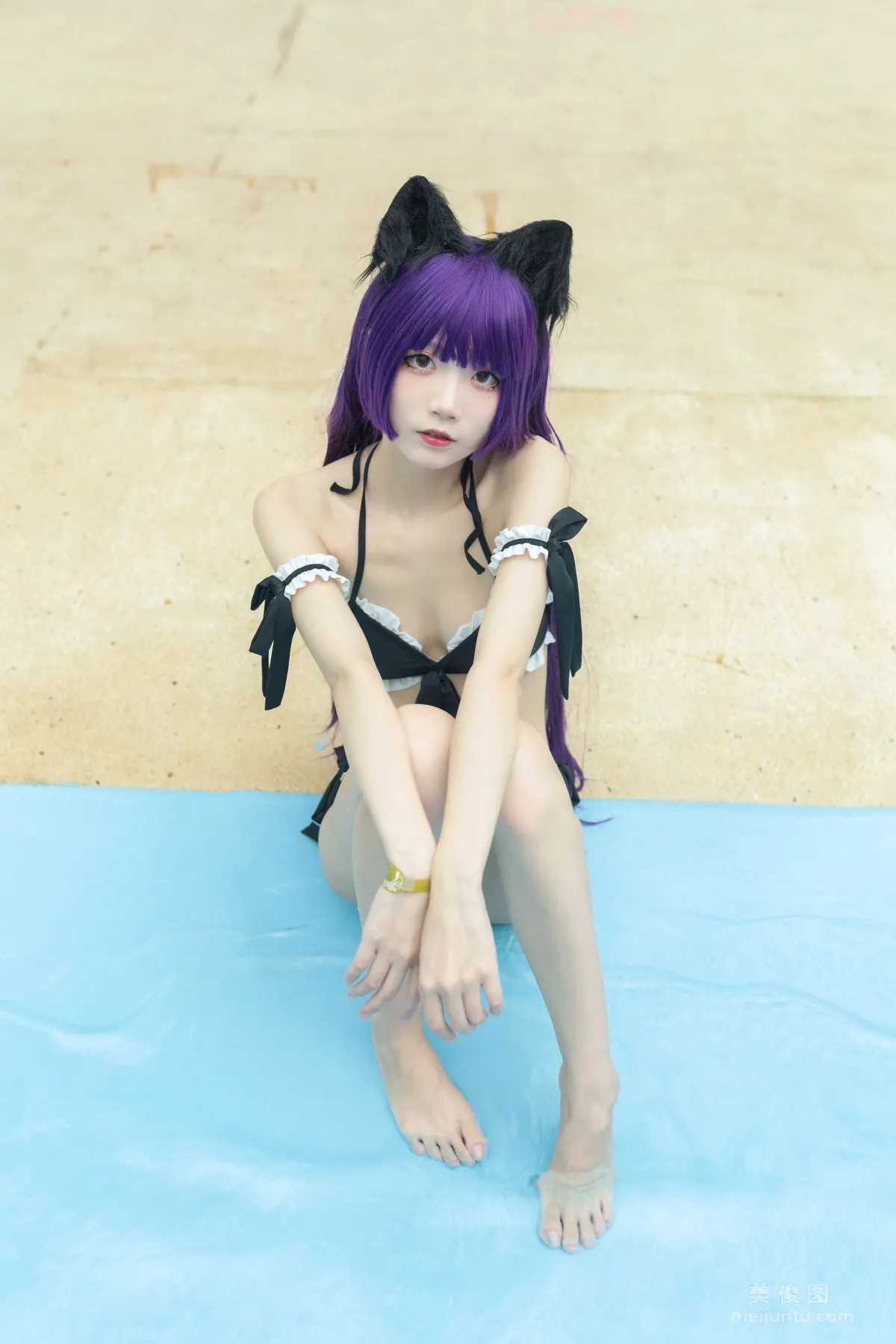 清纯少女五更百鬼 - 黑猫泳装 套图3
