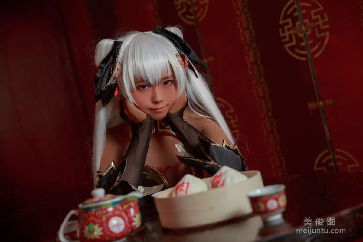[Web Idols COSER Photo] Anime Blogger G44 Buhui Shoushang, Brown Qipao Girl Set photo 4