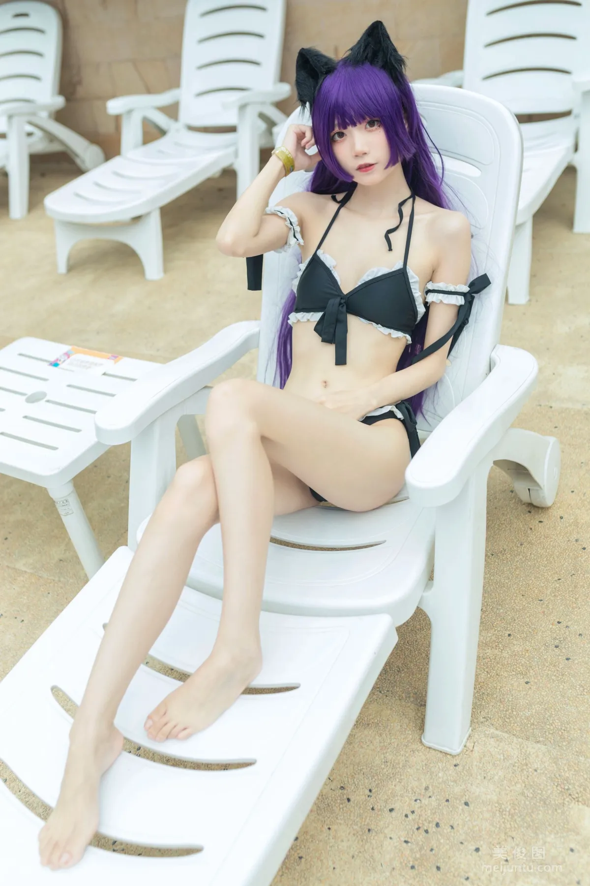 清纯少女五更百鬼 - 黑猫泳装 套图7