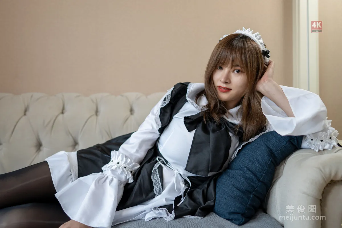 [丽柜Ligui] 网络丽人 Model 奈沐子 《女仆裙装》9