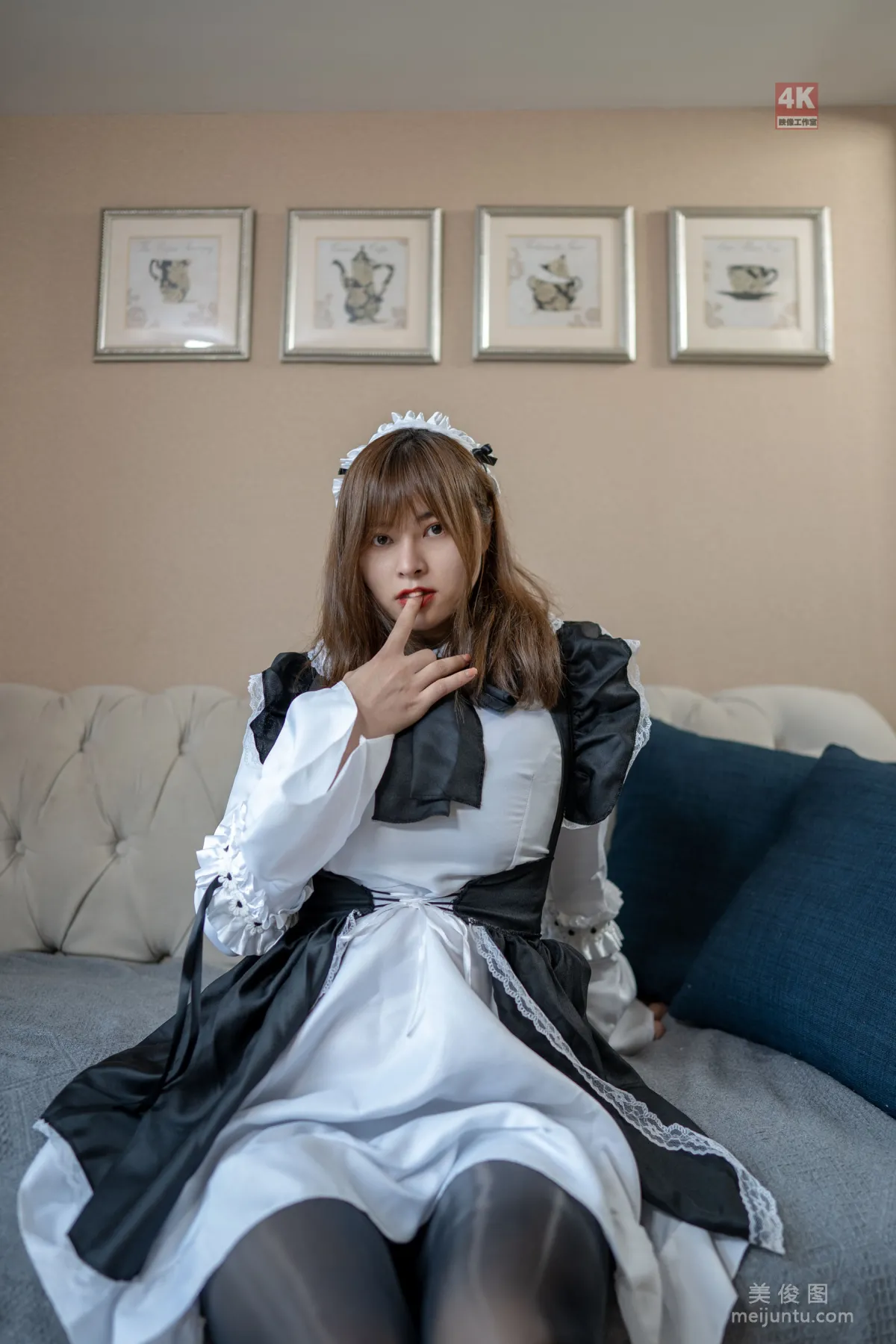 [麗櫃Ligui] 網絡麗人 Model 奈沐子 《女仆裙裝》 39