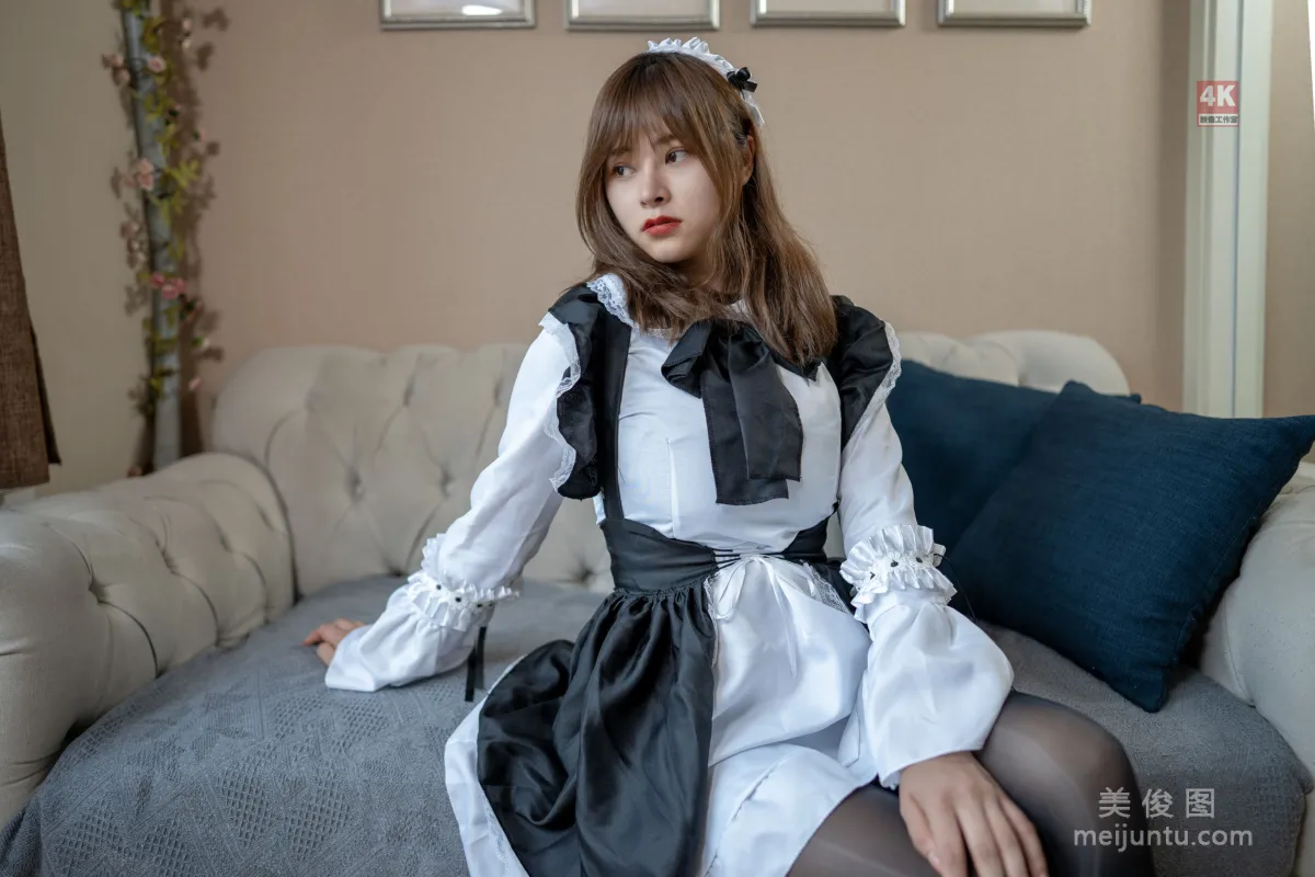 [麗櫃Ligui] 網絡麗人 Model 奈沐子 《女仆裙裝》 51