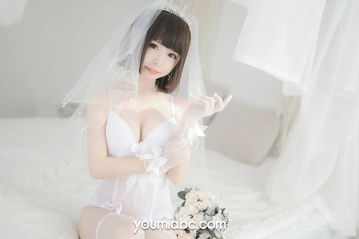[尤蜜YouMi] 甜椒妙妙mio - 白皙花嫁 36