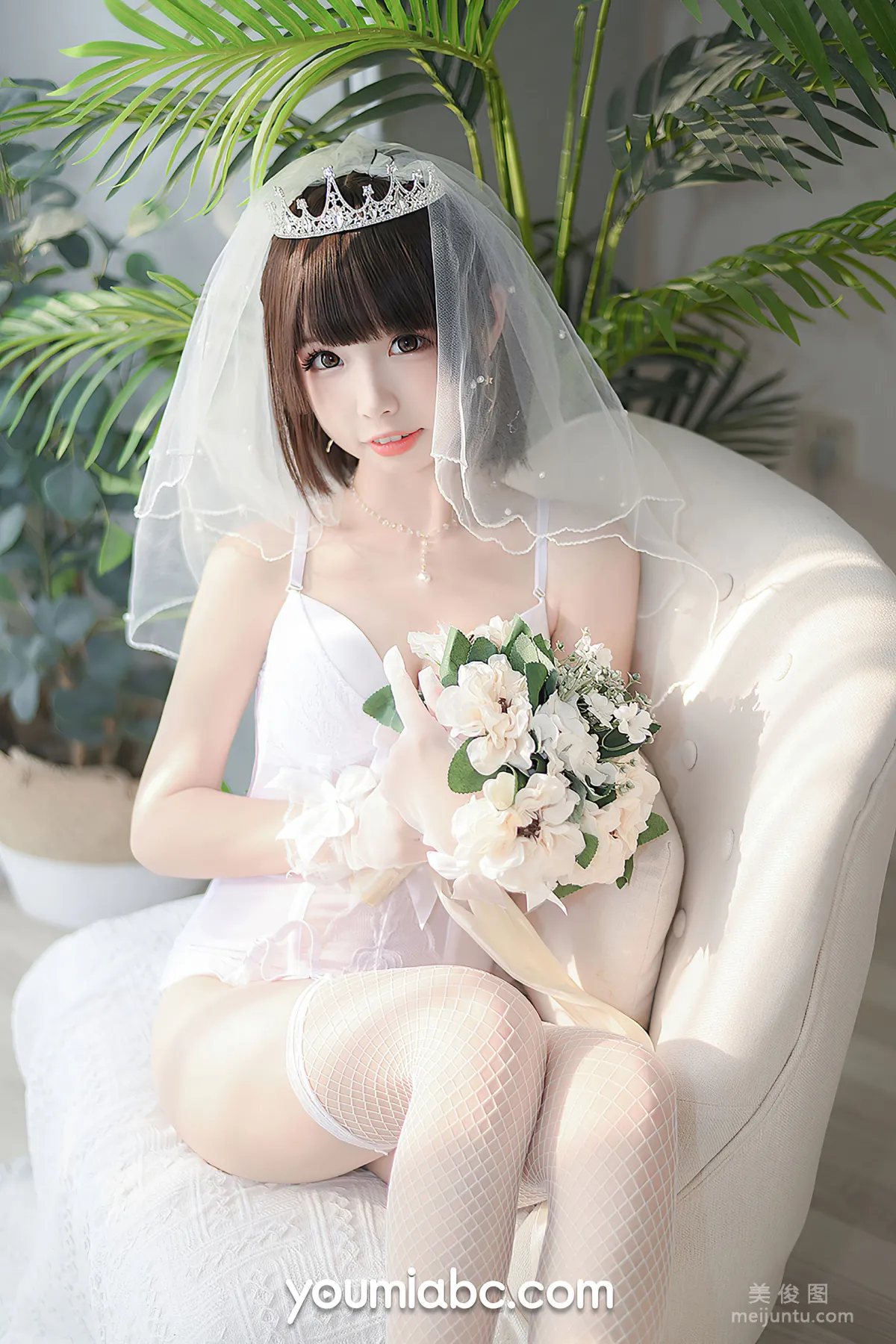 [尤蜜YouMi] 甜椒妙妙mio - 白皙花嫁 6