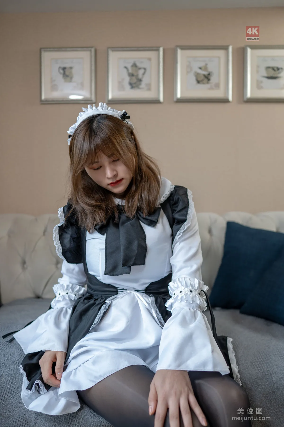 [麗櫃Ligui] 網絡麗人 Model 奈沐子 《女仆裙裝》 28