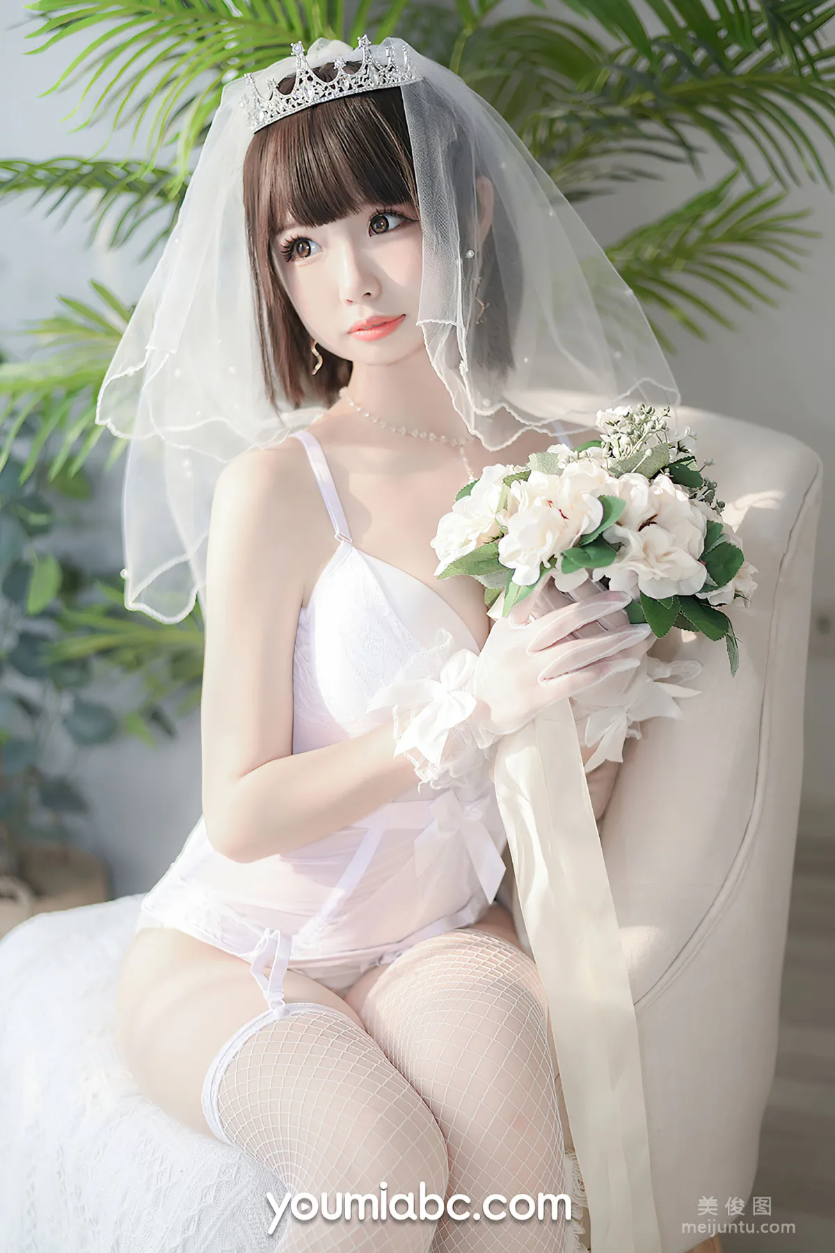 [尤蜜YouMi] 甜椒妙妙mio - 白皙花嫁 7
