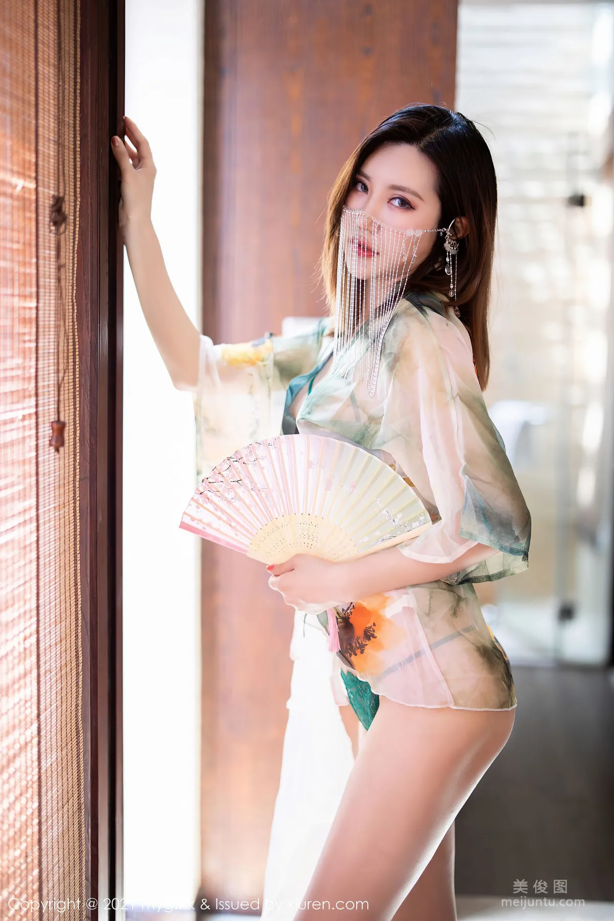 [美媛館MyGirl] Vol.522 绮裡嘉Carina - 室外泳池性感濕身 38