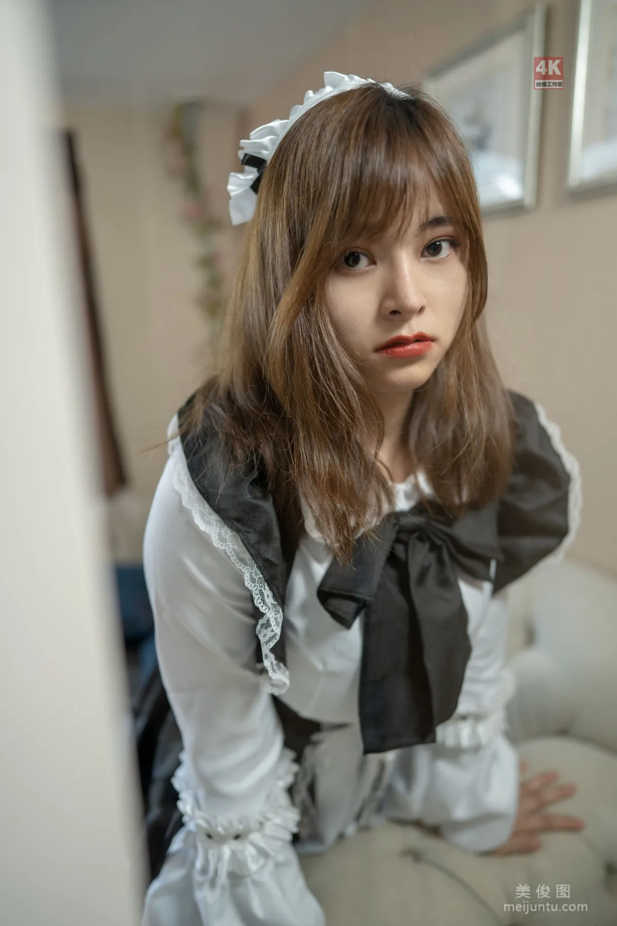 [麗櫃Ligui] 網絡麗人 Model 奈沐子 《女仆裙裝》 73