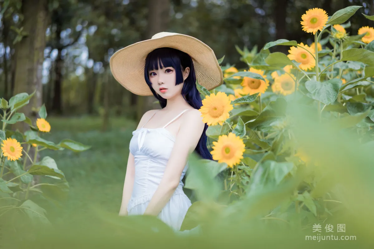 [喵糖映畫] VOL.414 花園白裙 寫真套圖 3