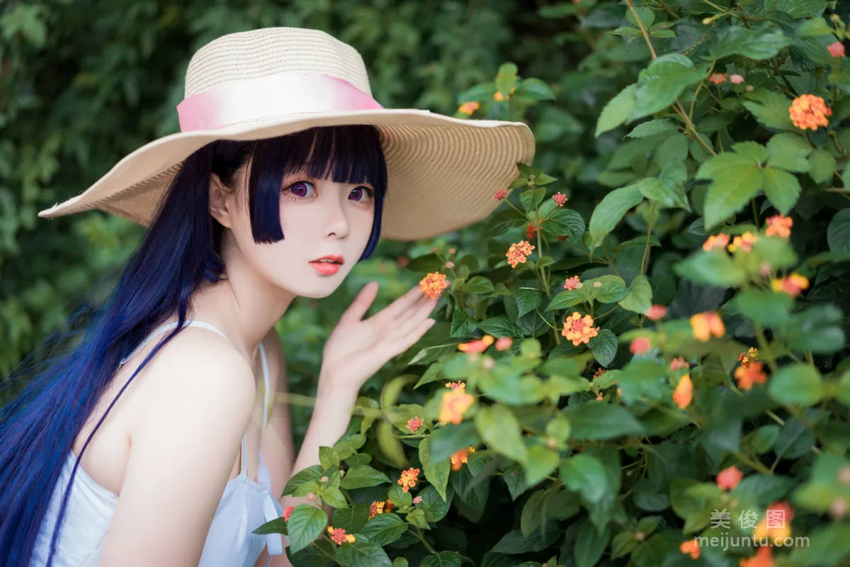 [喵糖映畫] VOL.414 花園白裙 寫真套圖 7