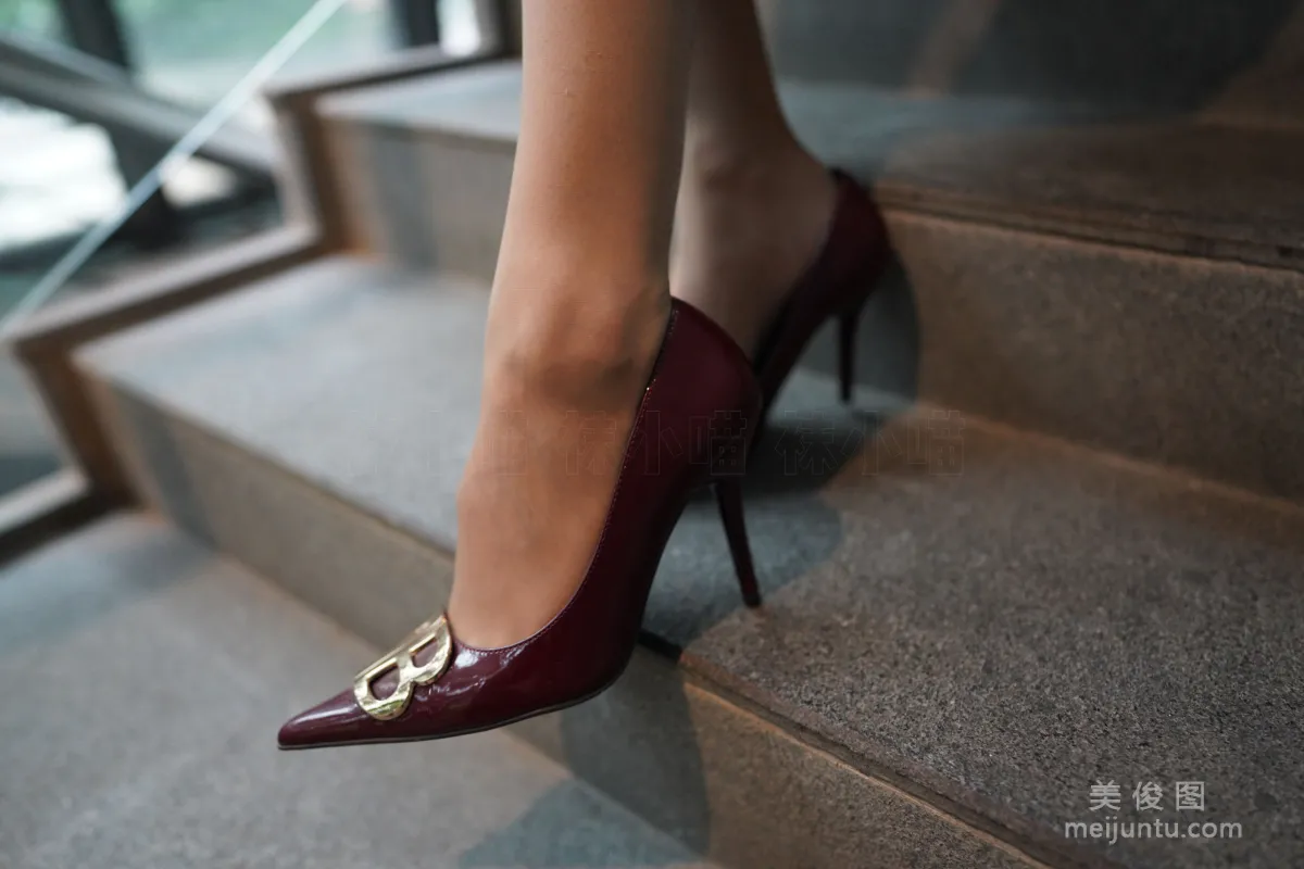 [Yiwen Yinghua] YW013 Su Su 'Wine Red Leather Skirt' Photo Set photo 35