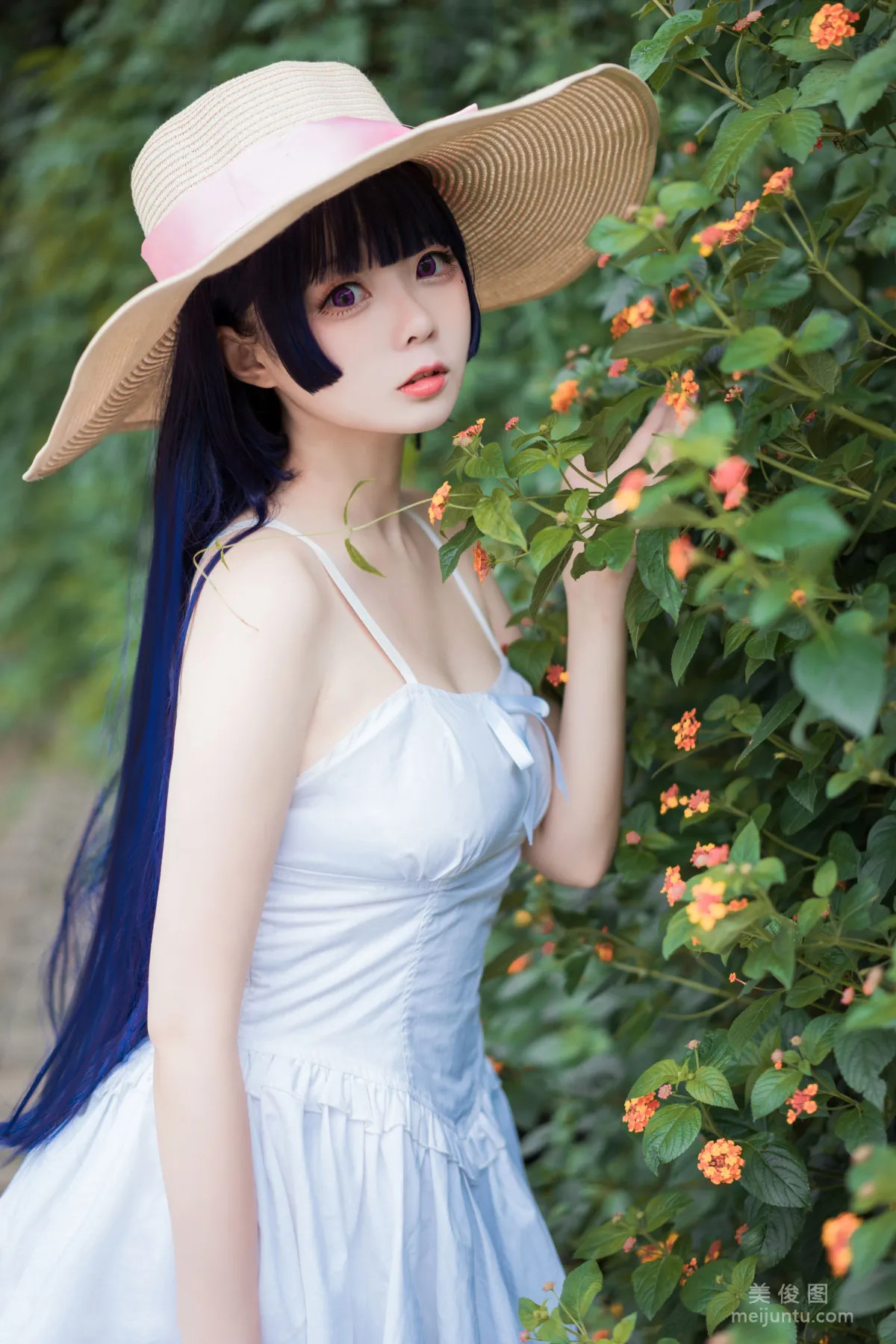 [喵糖映畫] VOL.414 花園白裙 寫真套圖 8
