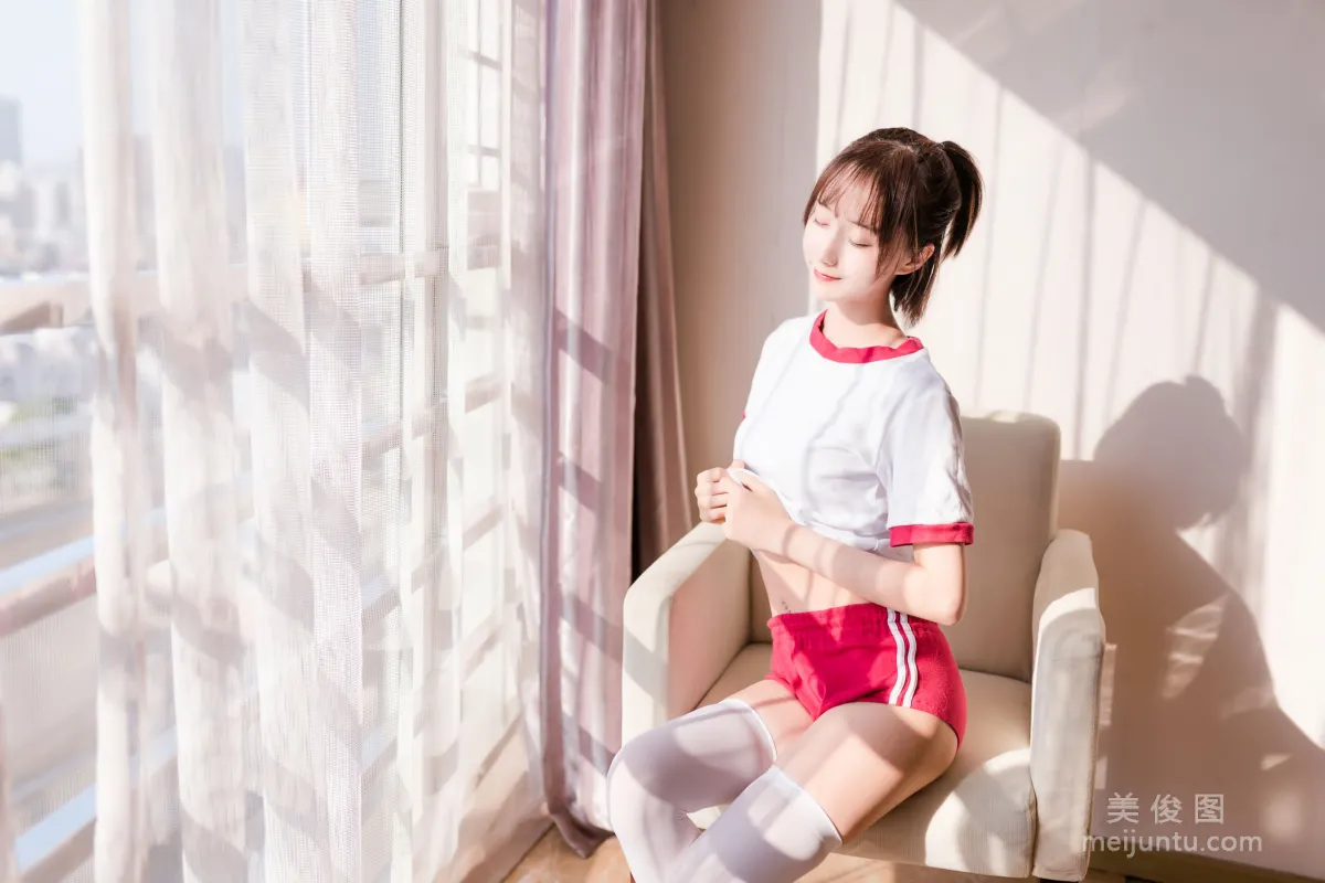 Cute Girl Mu Mianmian OwO - School Swimsuit + Gymnastics Uniform + Maid Photo Set photo 13