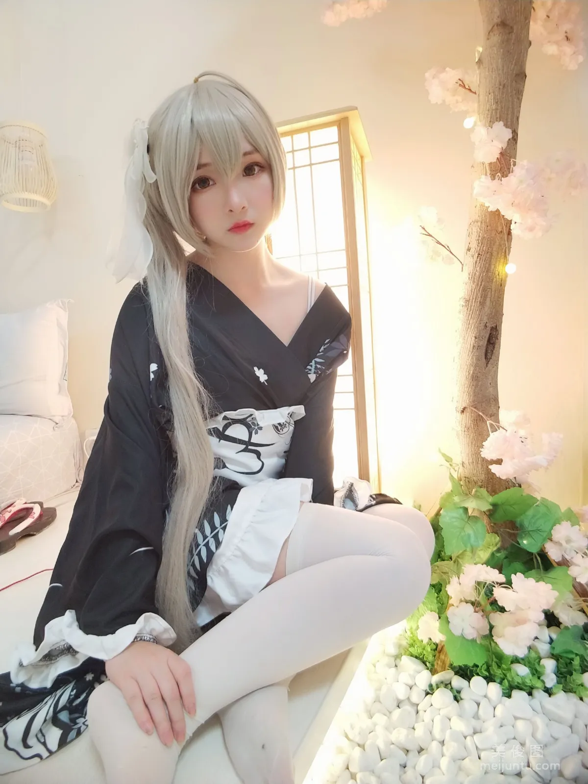 [Cos Welfare] Guchuan kagura - Qiongmei Kimono photo 21