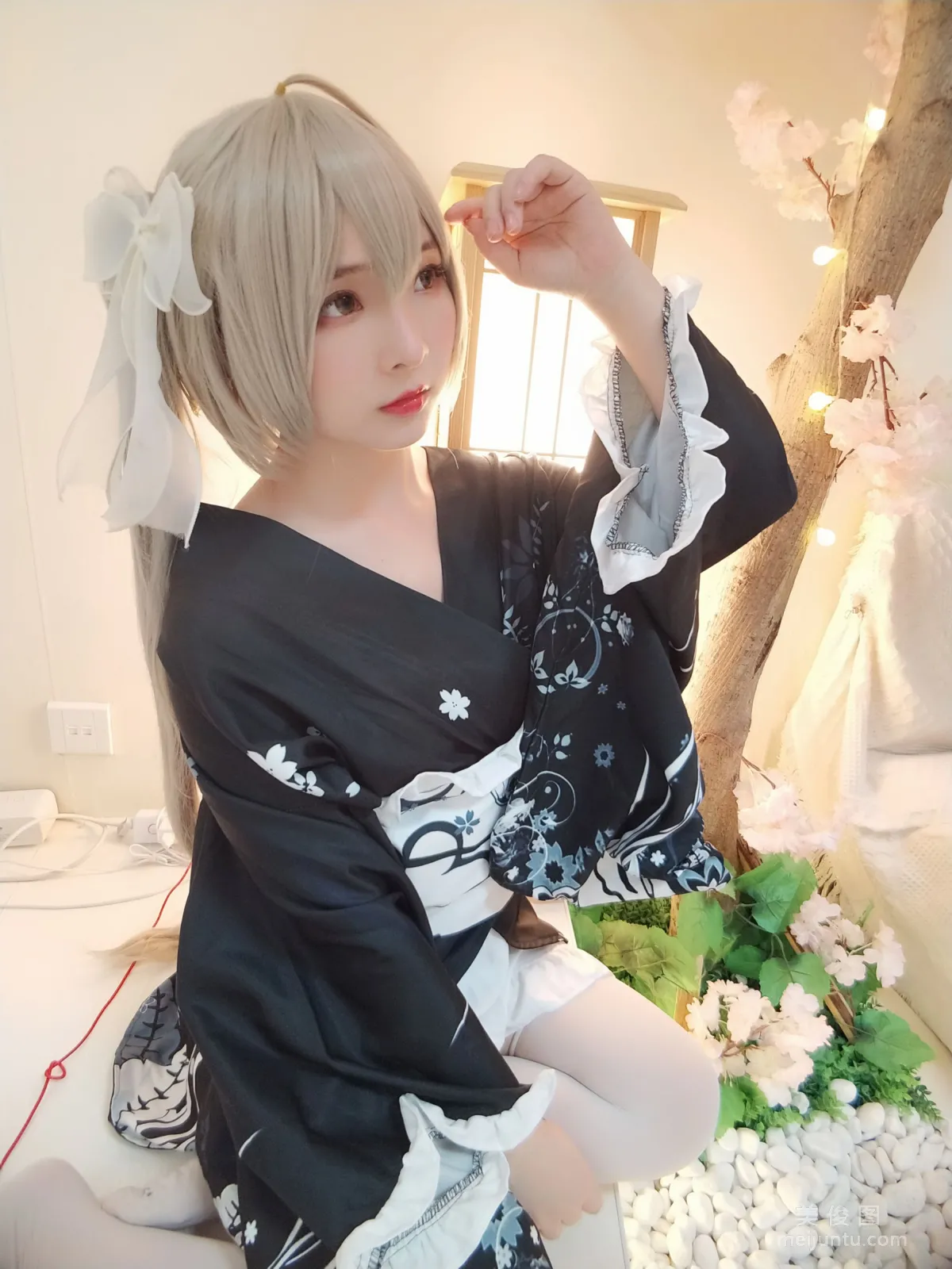 [Cos Welfare] Guchuan kagura - Qiongmei Kimono photo 4