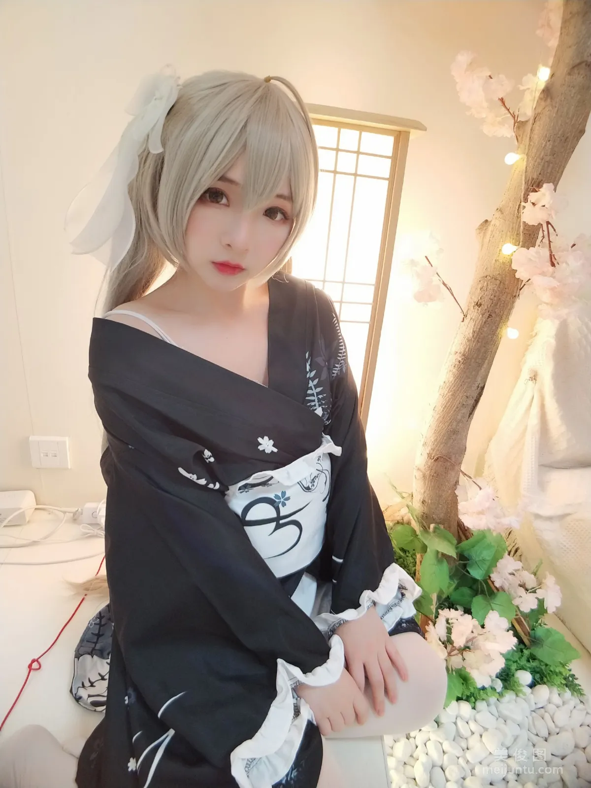 [Cos Welfare] Guchuan kagura - Qiongmei Kimono photo 13