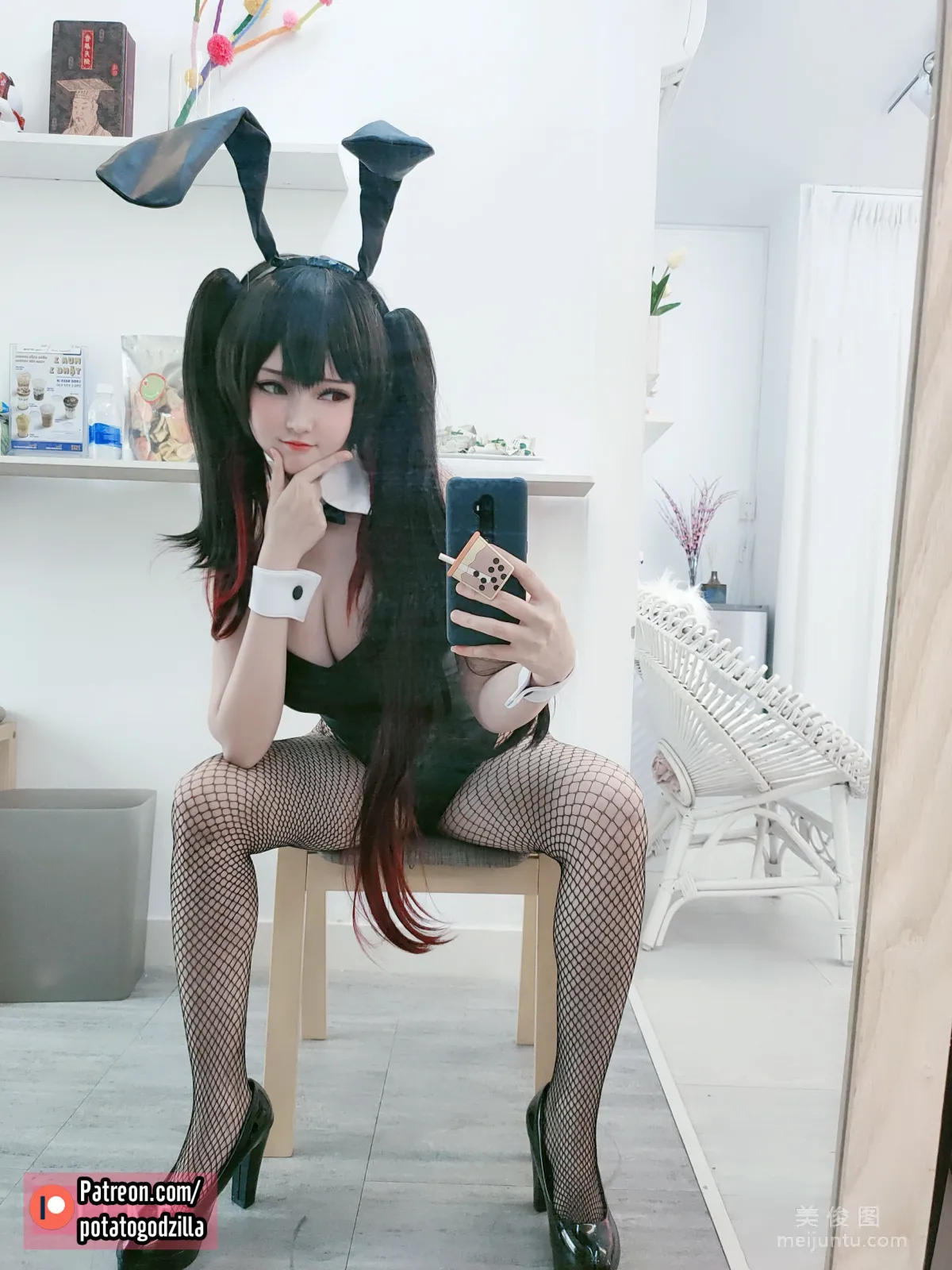[COS福利] Potato Godzilla - Kurumi Tokisaki Bunny Girl 28