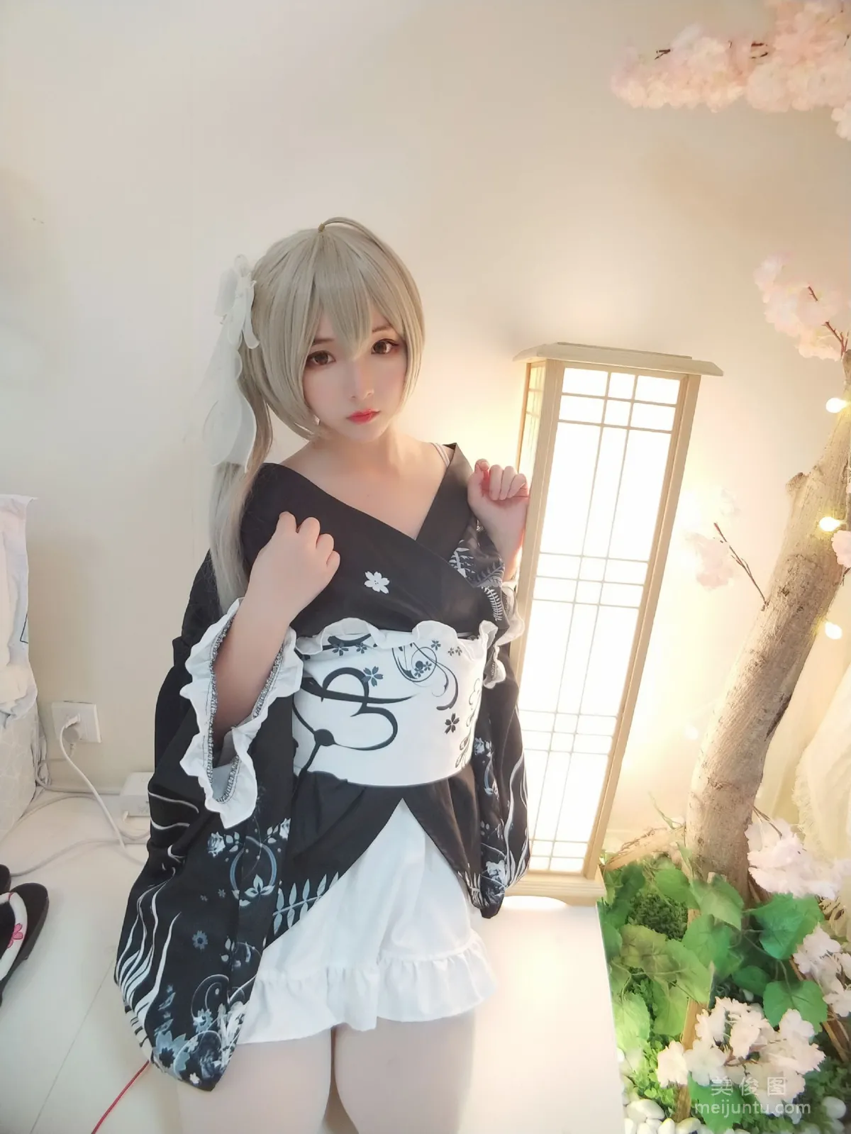 [Cos Welfare] Guchuan kagura - Qiongmei Kimono photo 15