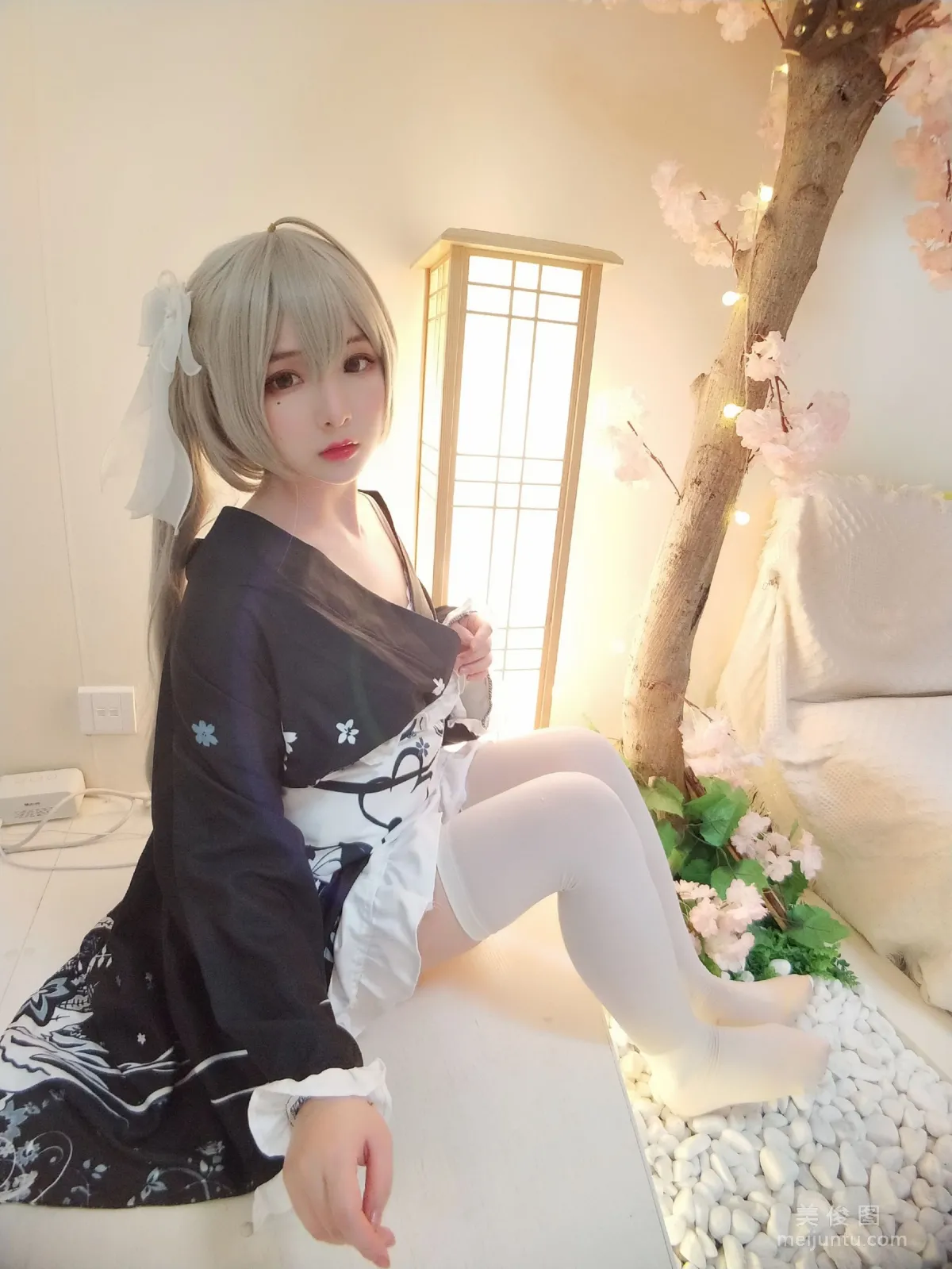 [Cos Welfare] Guchuan kagura - Qiongmei Kimono photo 7