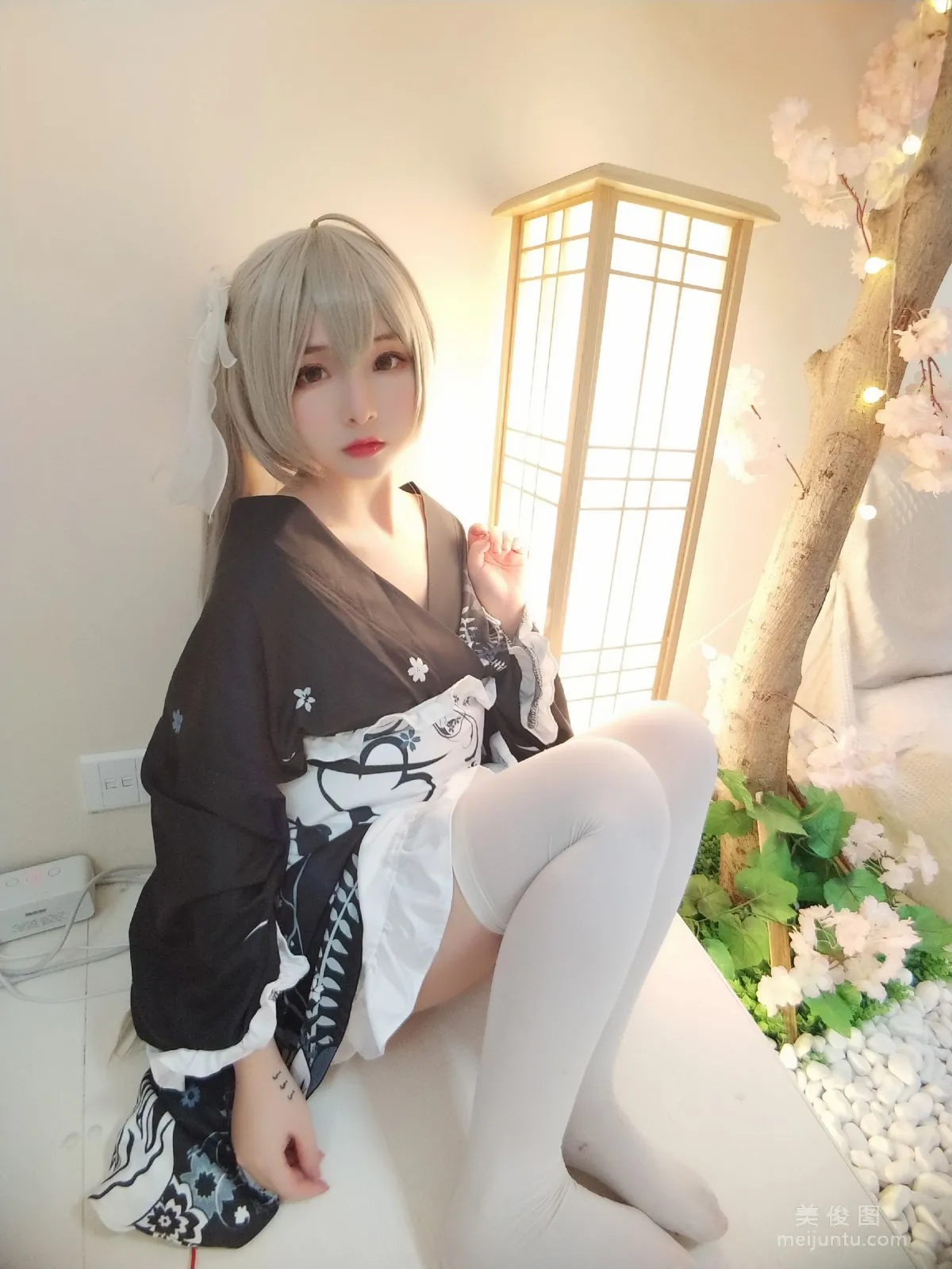 [Cos Welfare] Guchuan kagura - Qiongmei Kimono photo 9