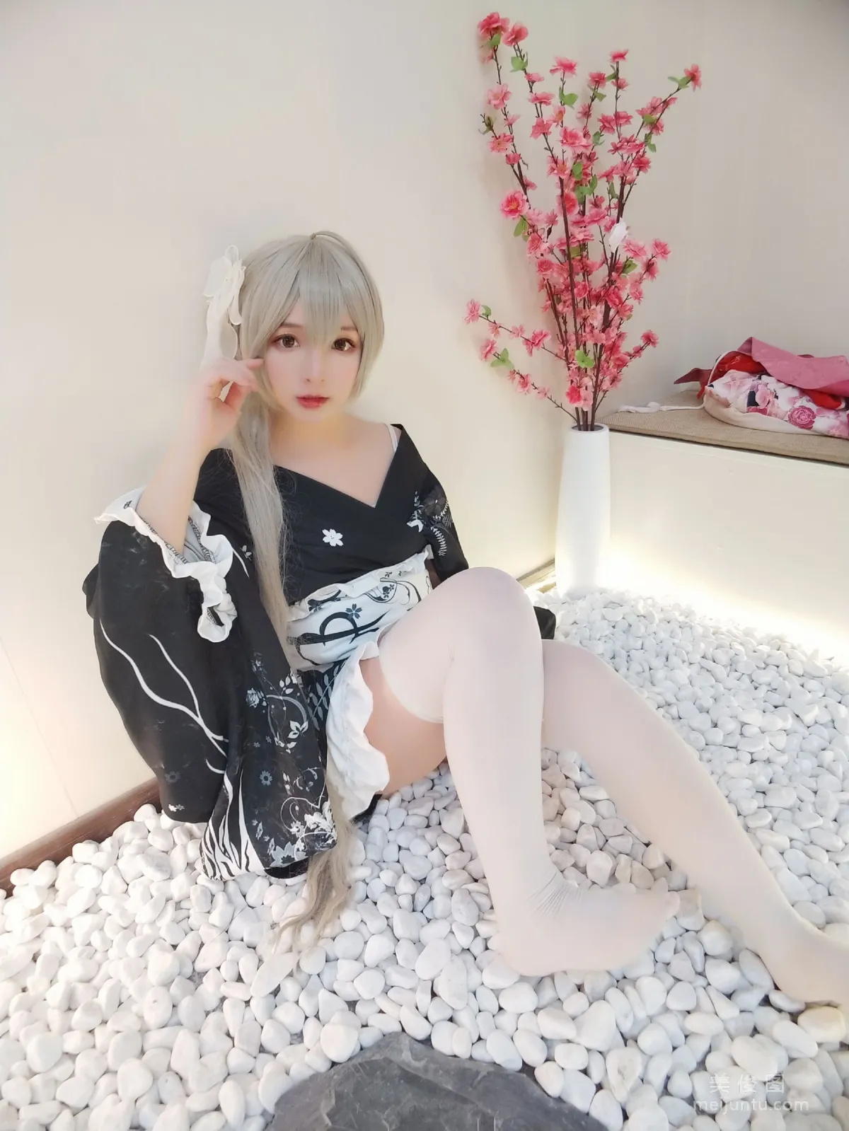 [Cos Welfare] Guchuan kagura - Qiongmei Kimono photo 30