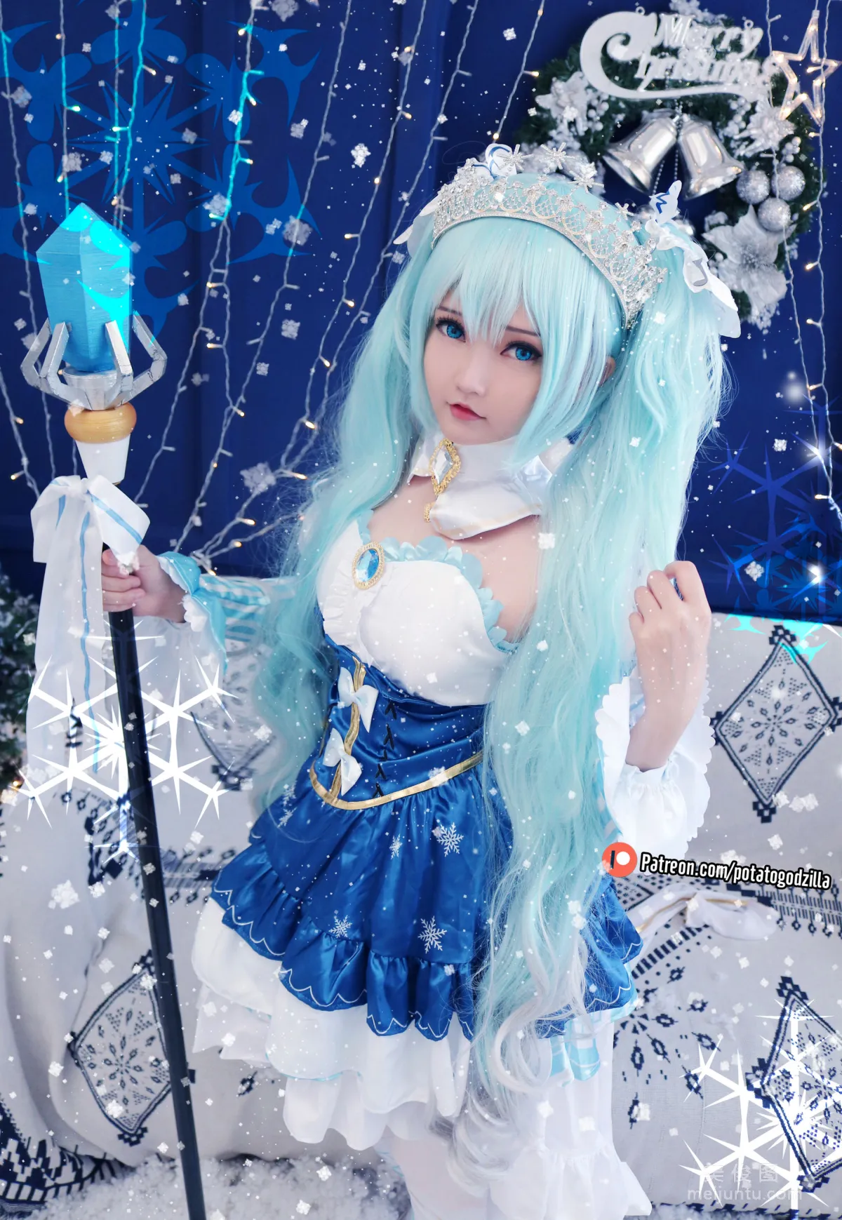 Coser Girl Potato Godzilla - Snow Miku photo 2