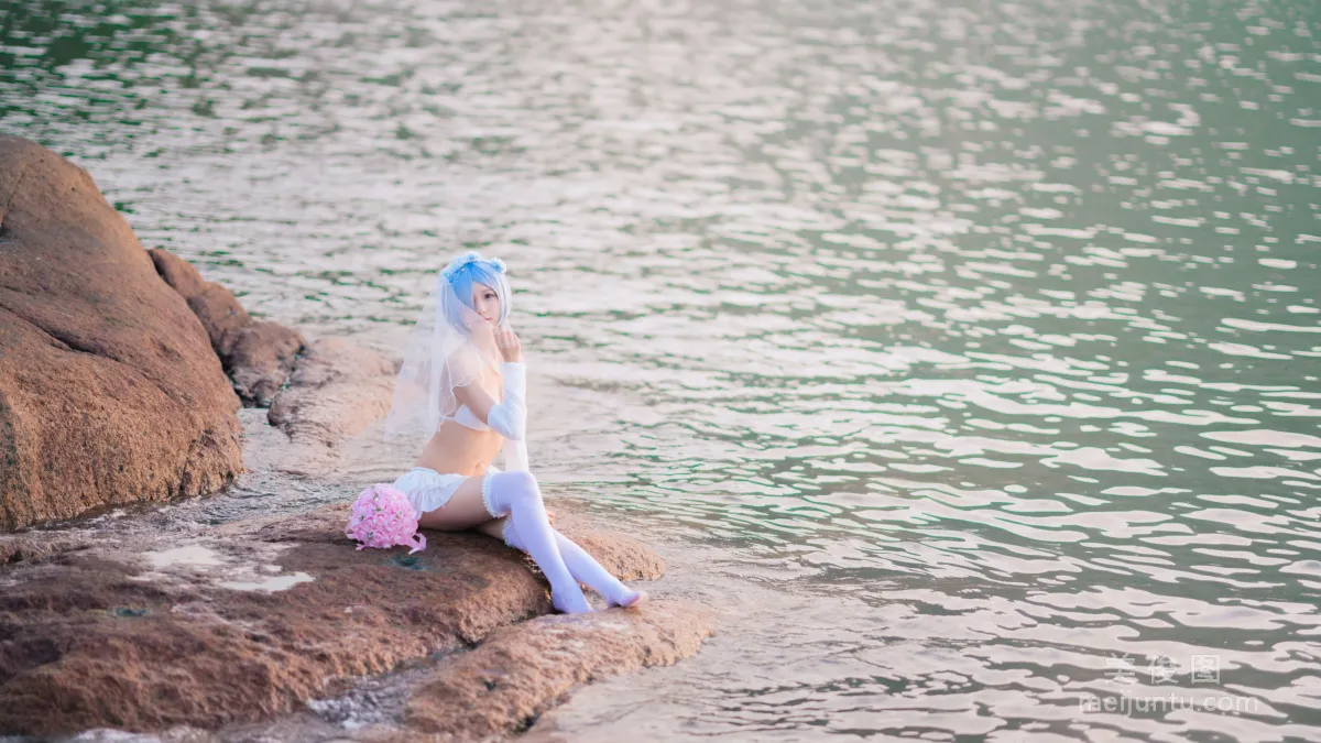 [COS Welfare] Cheng Zimiao - Rem Seaside Wedding Dress Bride photo 14
