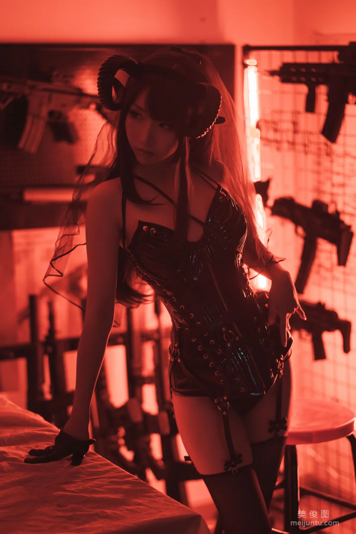 Cute Popular Coser Mianbing Xianer - Corset Succubus Photo Set photo 13