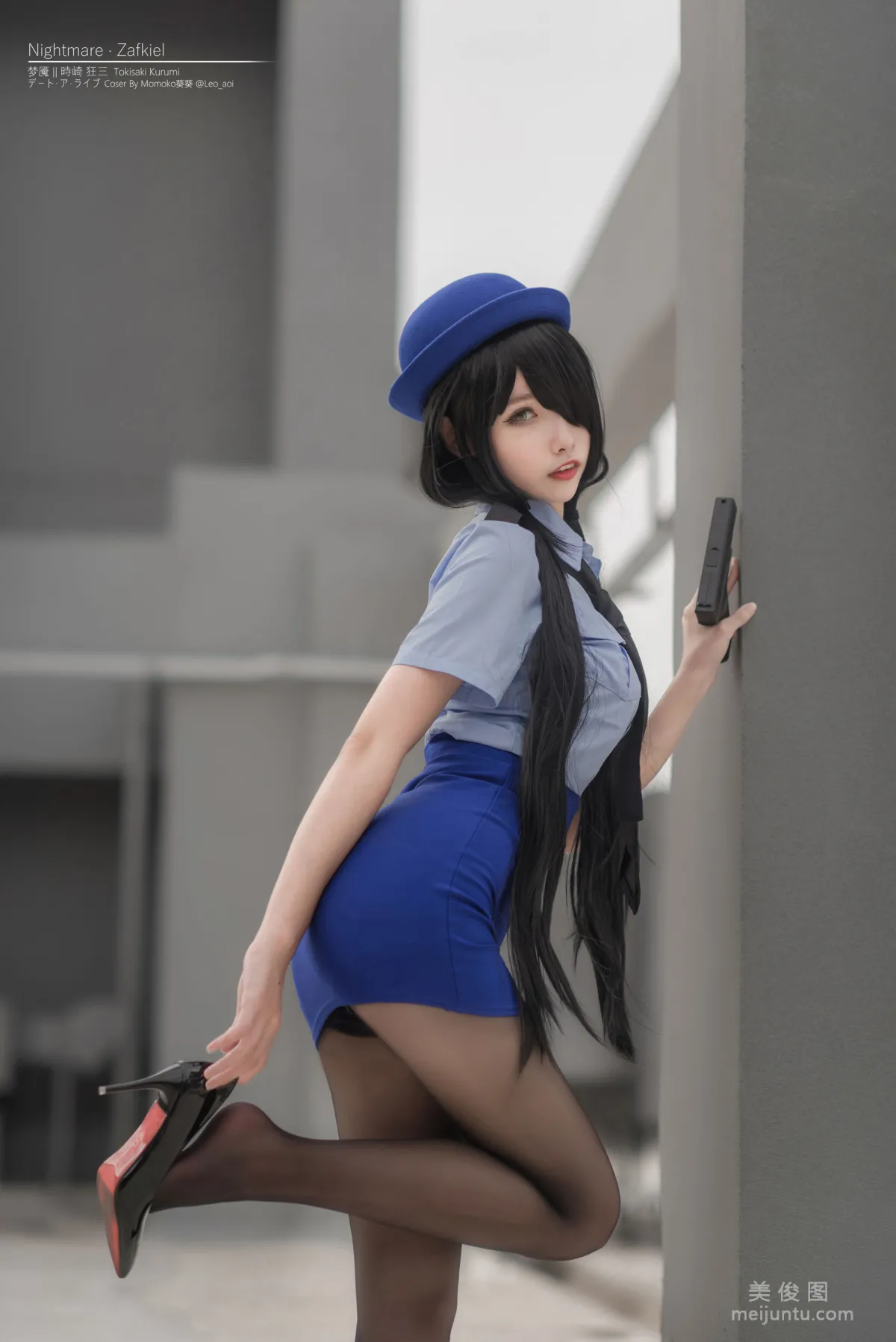 [COS福利] 微博妹子Momoko葵葵 - 狂三 女警 写真套图10