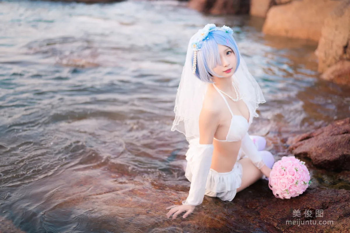 [COS Welfare] Cheng Zimiao - Rem Seaside Wedding Dress Bride photo 18