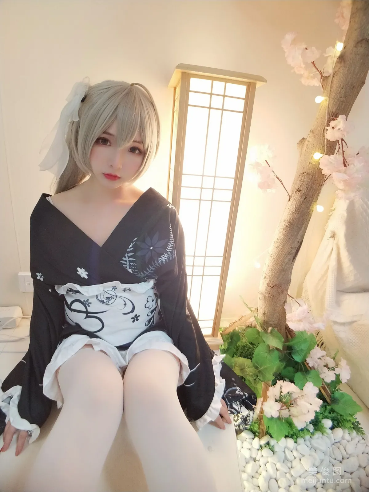 [Cos Welfare] Guchuan kagura - Qiongmei Kimono photo 12